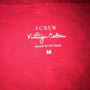 J. Crew Tops - J. Crew red vneck vintage cotton T-shirt Sz M J. Crew Tops - J. Crew red vneck vintage cotton T-shirt Sz M